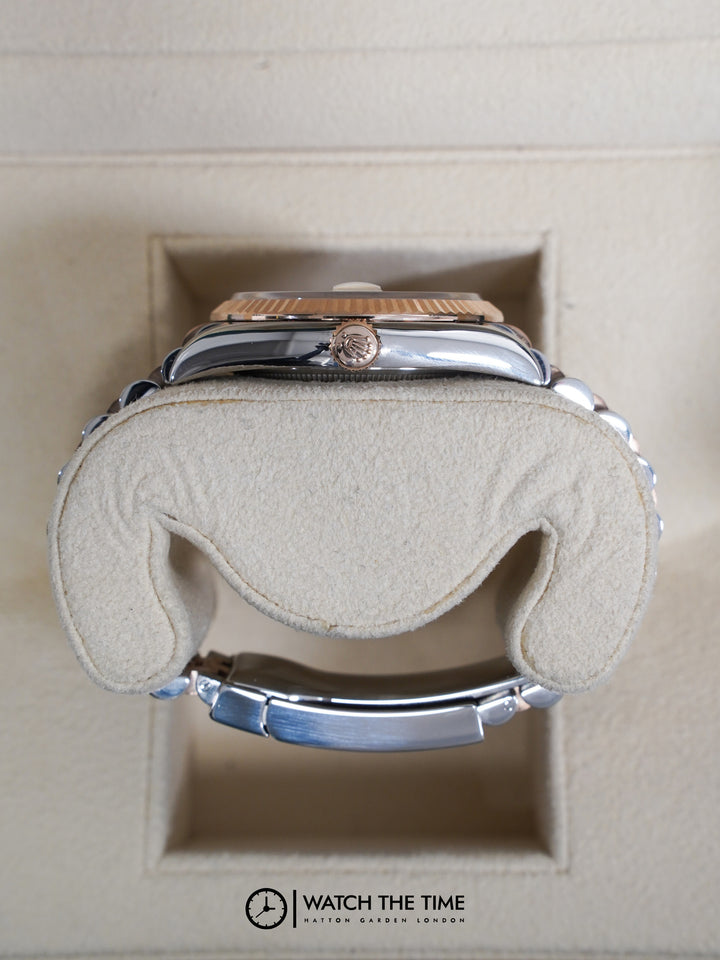 Rolex Datejust 36 126231 White Motif Dial Rose Gold & Stainless Steel - 2022