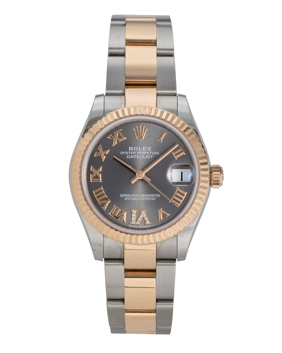 Rolex Datejust 31 Rhodium Roman Diamond 6 Stainless Steel & Rose Gold 2021 - 278271