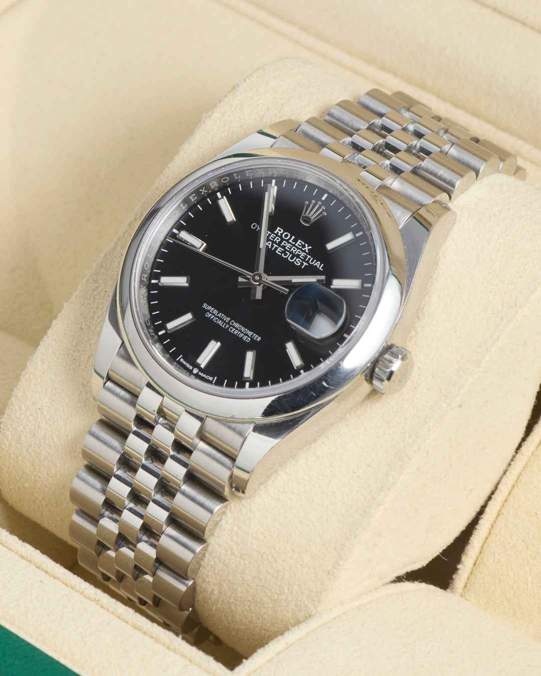 Rolex Datejust 36 Black Baton Stainless Steel 2020 - 126200
