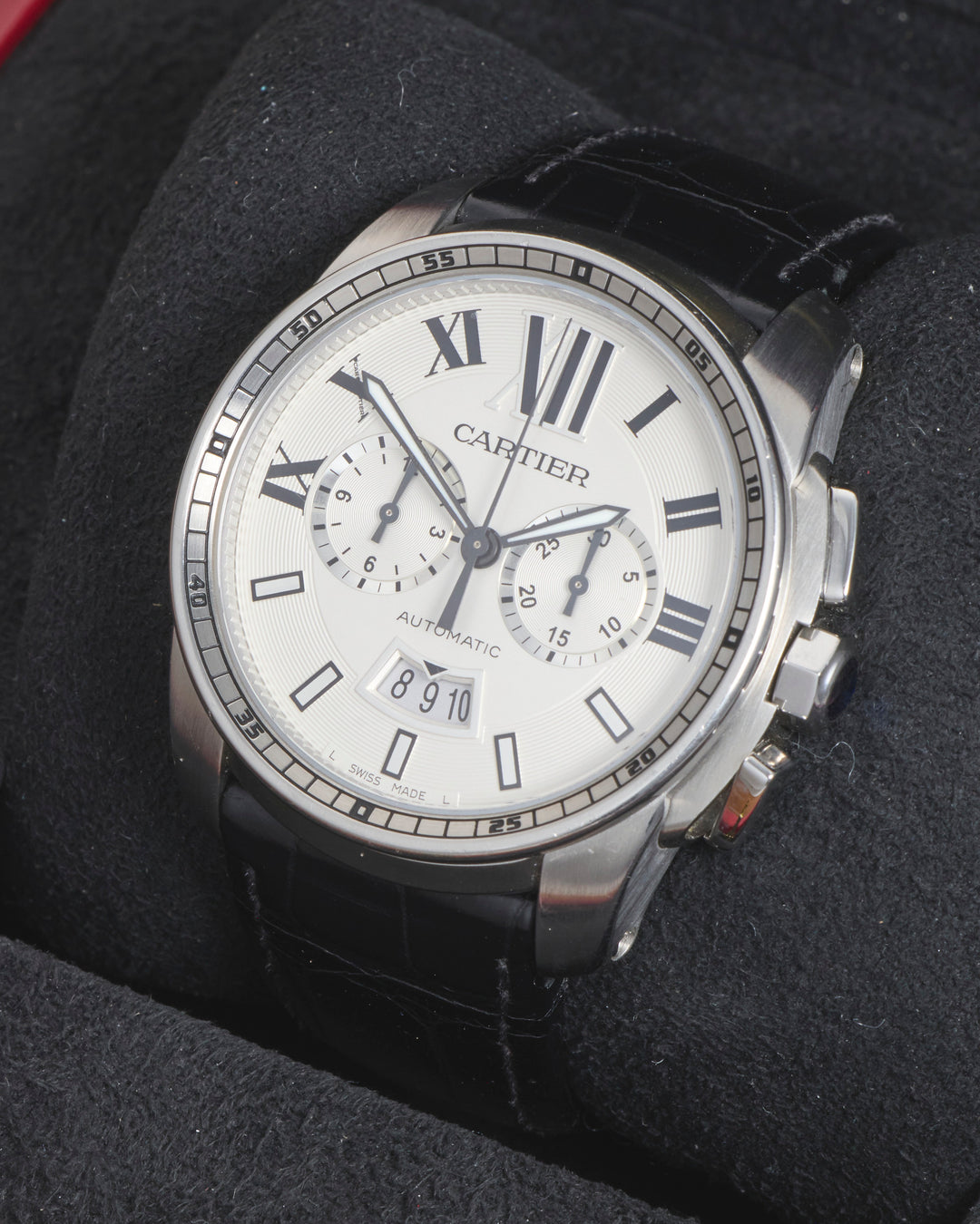 Cartier Calibre De Cartier Chronograph White Stainless Steel Unknown - 3578