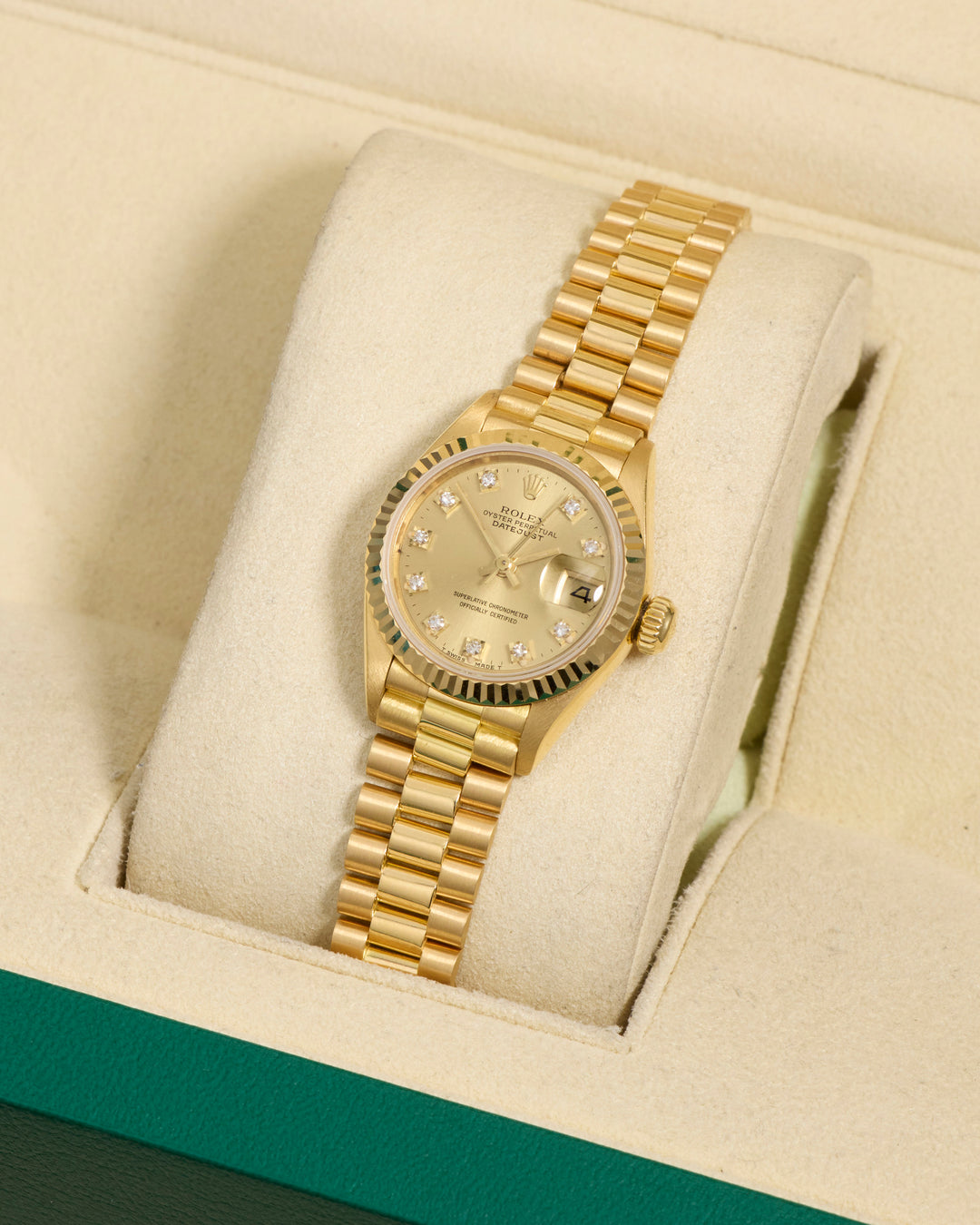 Rolex Datejust 26 Champagne Diamond Dot Yellow Gold 1990 - 69178