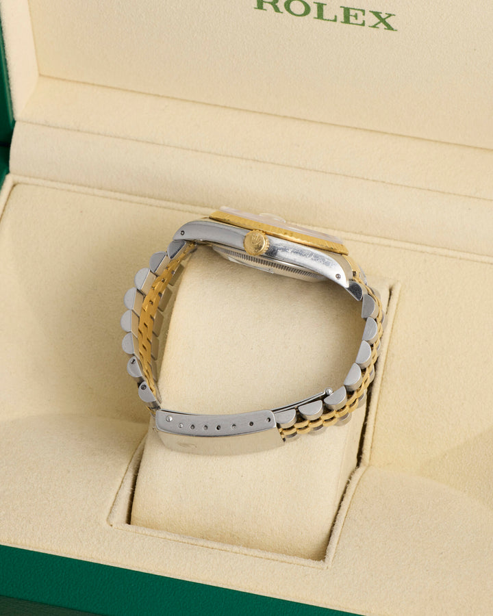 Rolex Datejust 36 Black Diamond Stainless Steel Yellow Gold 1994 - 16233