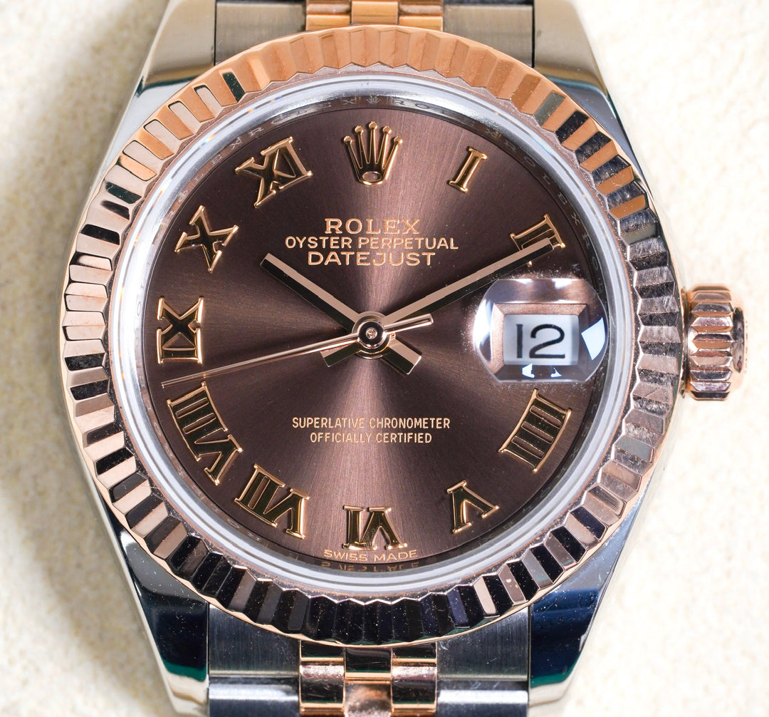 Rolex Datejust 28 279171 Chocolate Roman Dial Stainless Steel & Rose Gold - 2018