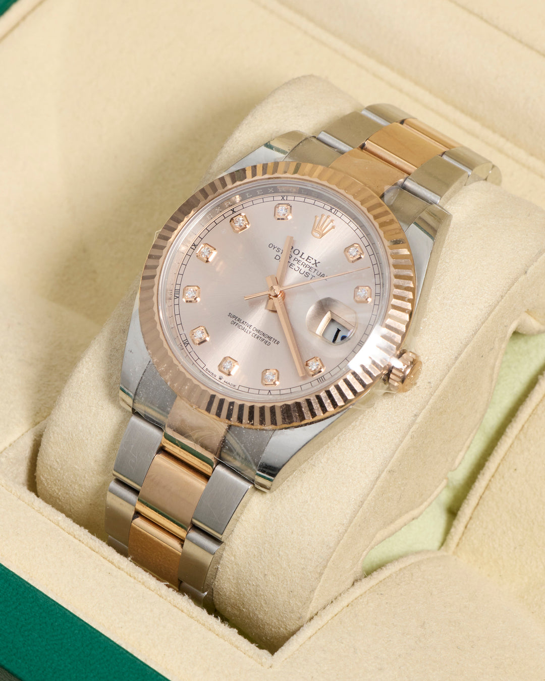 Rolex Datejust 41 Sundust Diamond Stainless Steel Rose Gold2020 - 126331