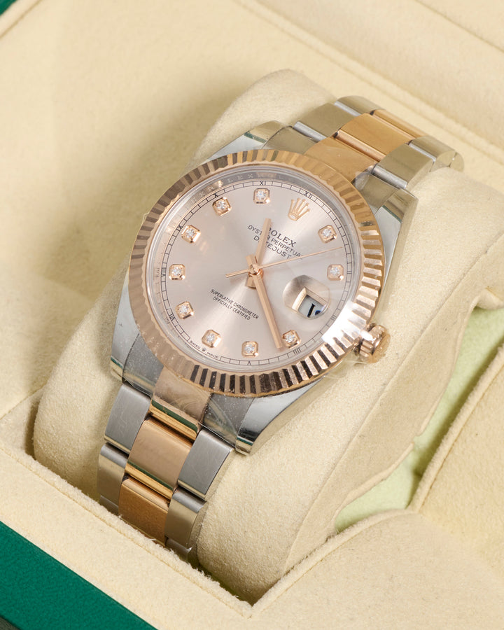 Rolex Datejust 41 Sundust Diamond Stainless Steel Rose Gold2020 - 126331