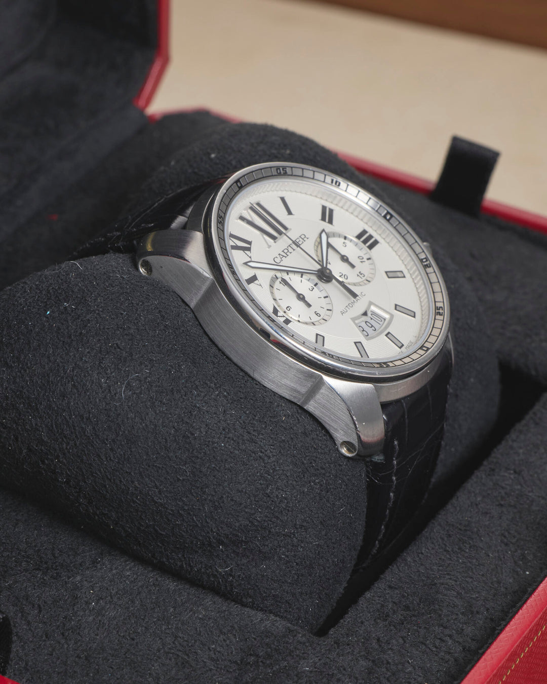 Cartier Calibre De Cartier Chronograph White Stainless Steel Unknown - 3578