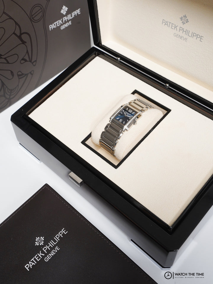 Patek Philippe 4910/1200A001 TWENTY~4 Blue Diamond Bezel Stainless Steel - 2021