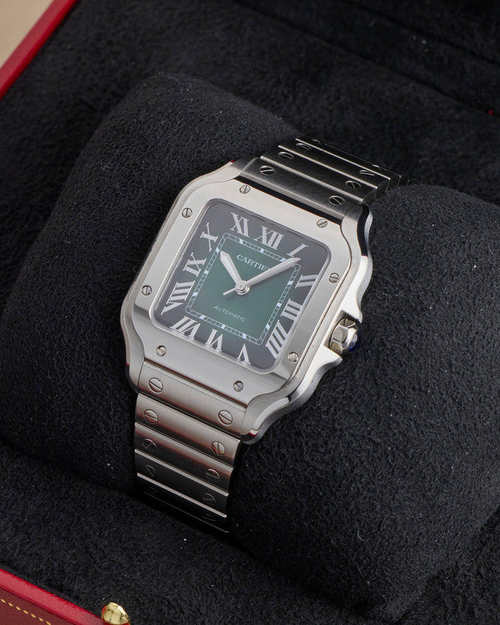 Cartier Santos De Cartier 35.1 Green Stainless Steel Unknown - WSSA0061