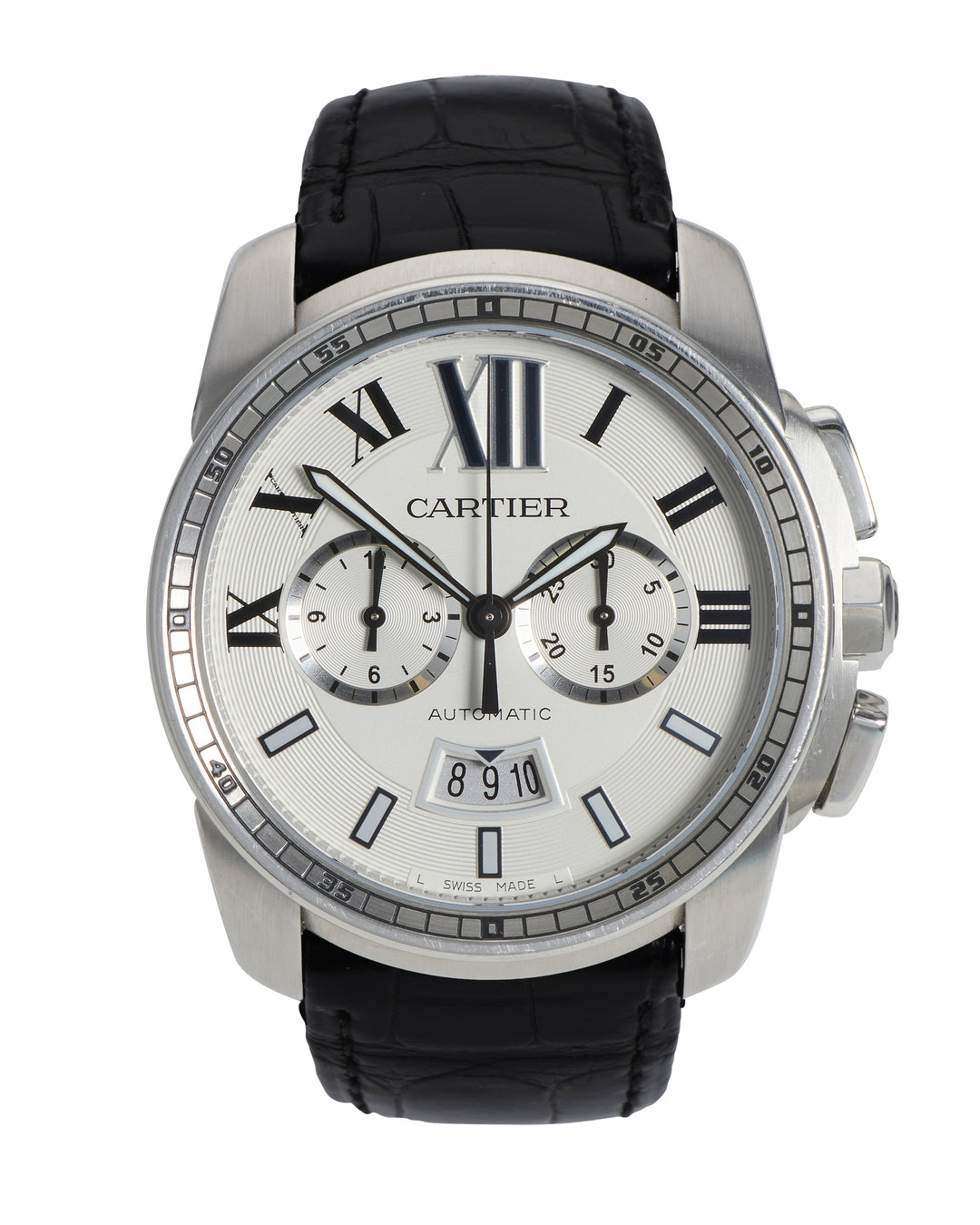 Cartier Calibre De Cartier Chronograph White Stainless Steel Unknown - 3578