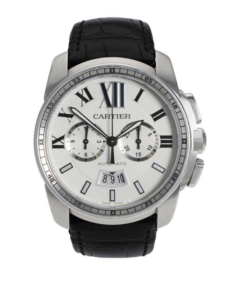 Cartier Calibre De Cartier Chronograph White Stainless Steel Unknown - 3578