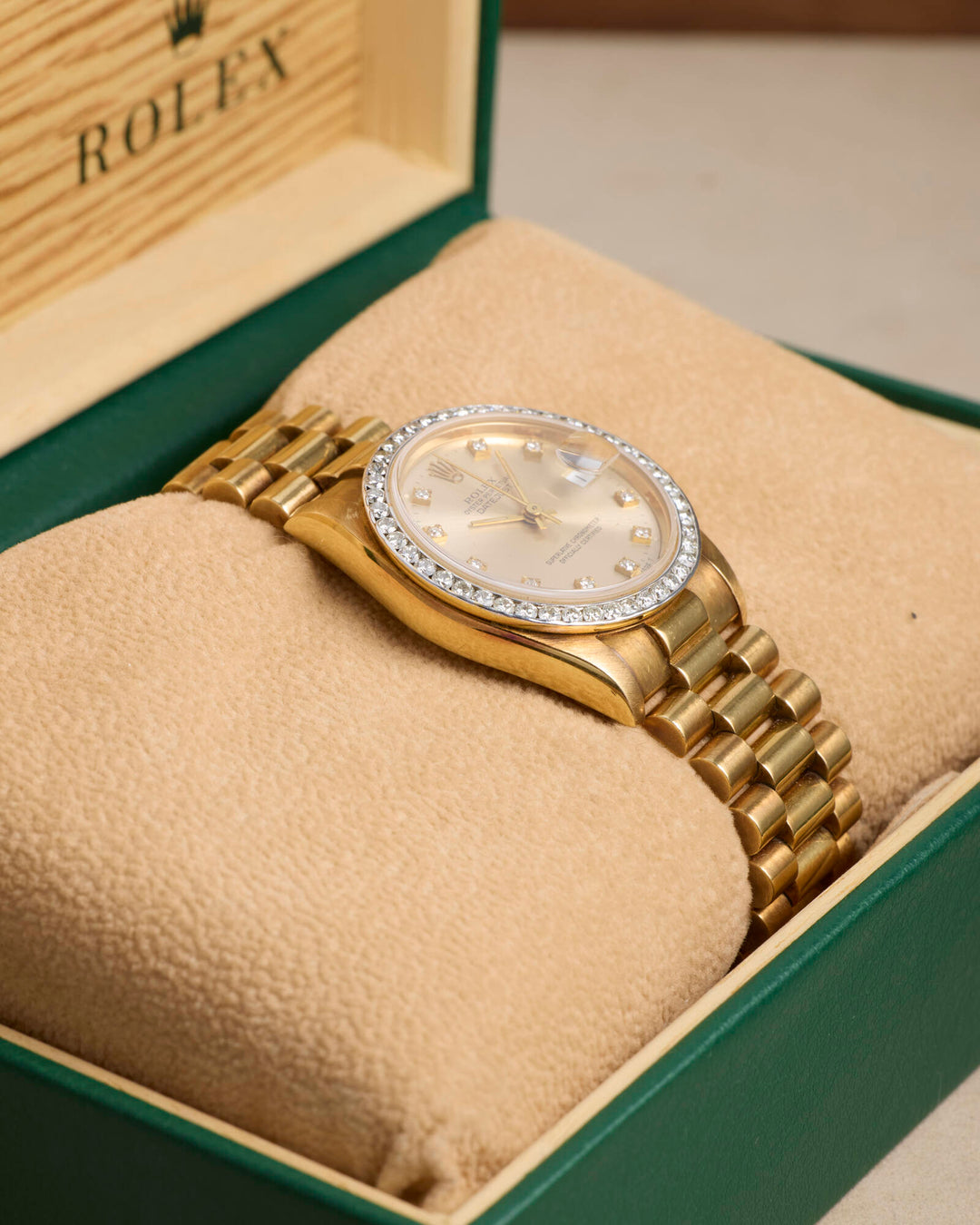 Rolex Datejust 31 Champagne Diamond Dot Yellow Gold 1995 - 68278