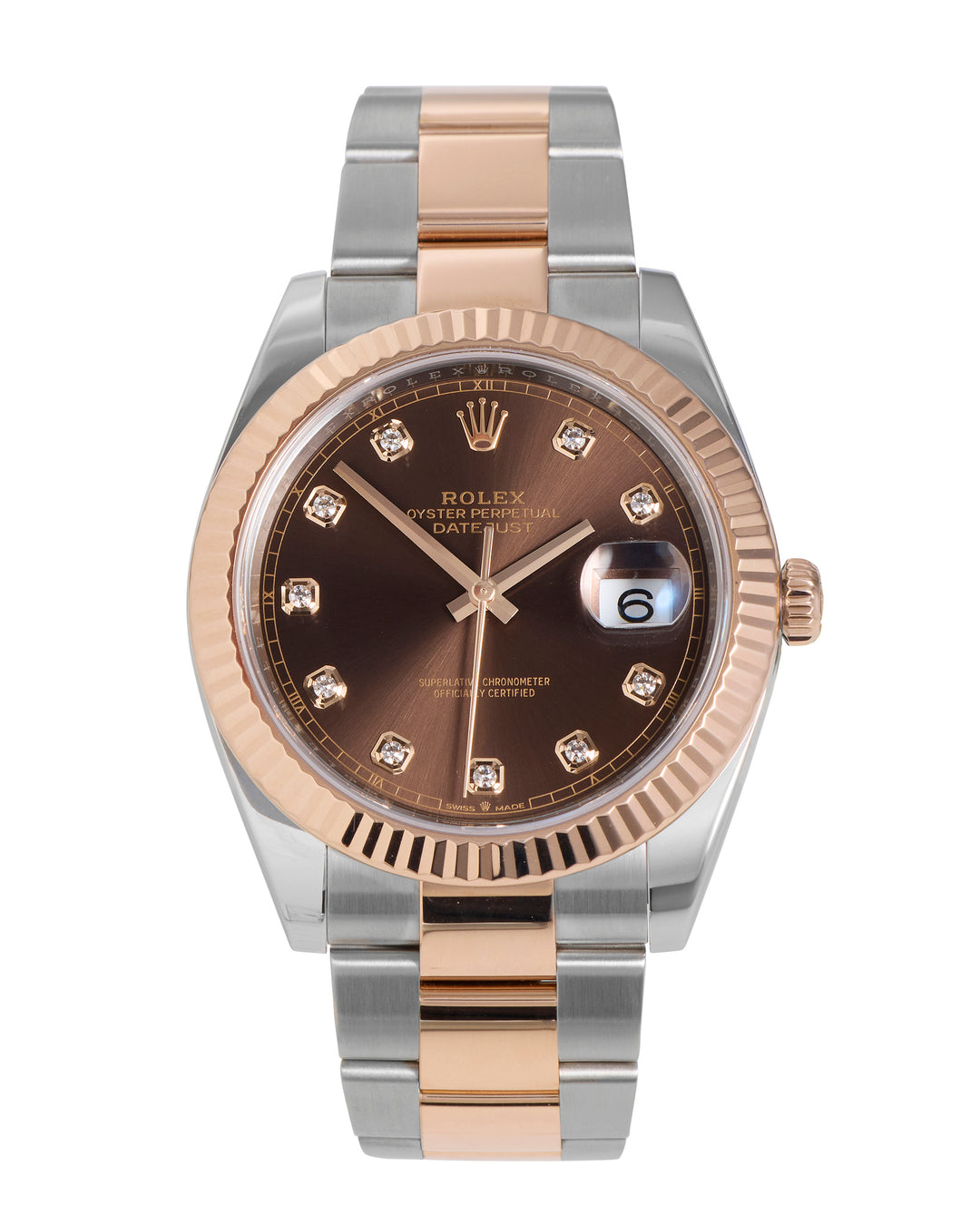 Rolex Datejust 41 Chocolate Diamond Dot Stainless Steel & Rose Gold 2021 - 126331