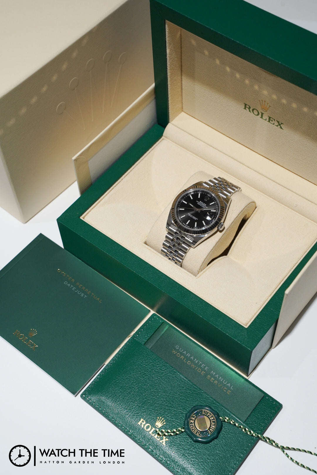 Rolex Datejust Black Baton Stainless Steel 41mm - 126334