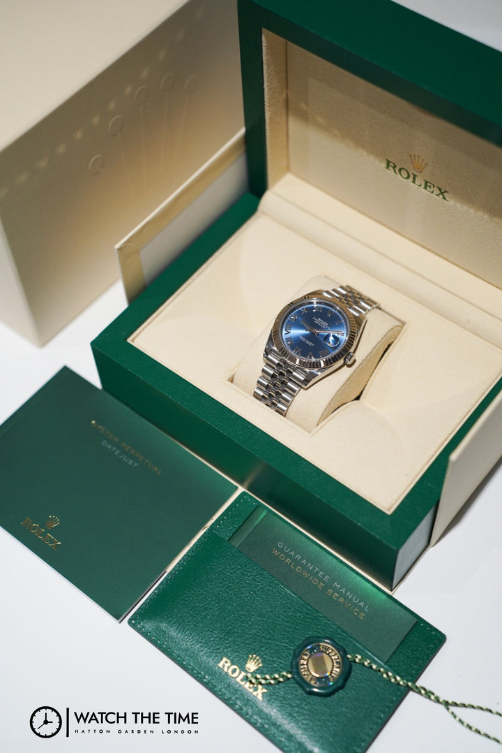 Rolex Datejust Blue Diamond Stainless Steel 41mm - 126334