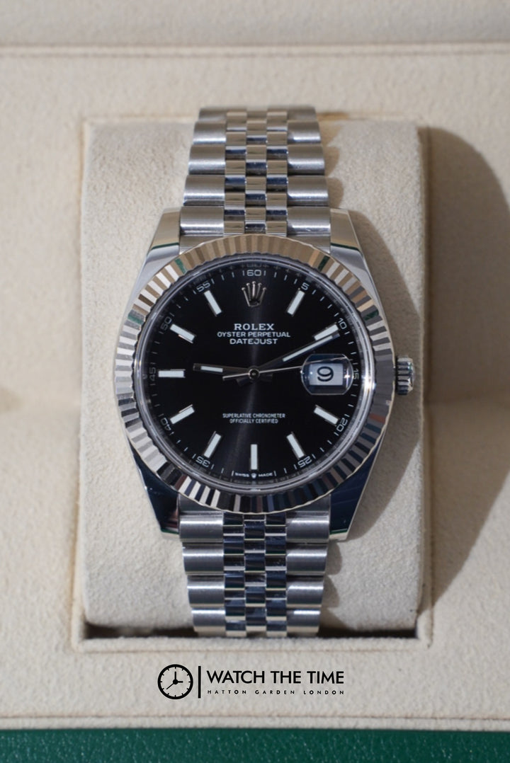 Rolex Datejust Black Baton Stainless Steel 41mm - 126334