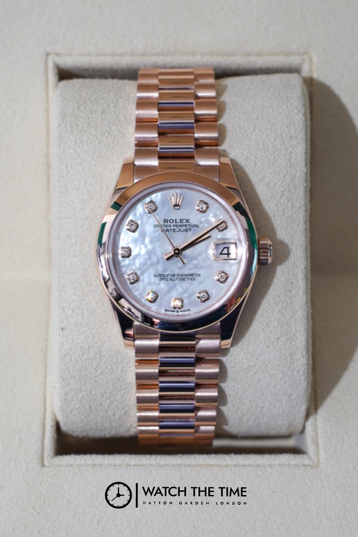 Rolex Datejust Mother Of Pearl Diamond Rose Gold 31 mm -278245